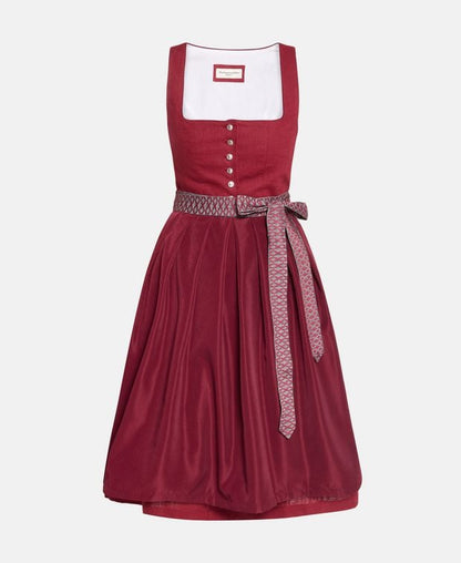 Leinen-Dirndl mit Schürze