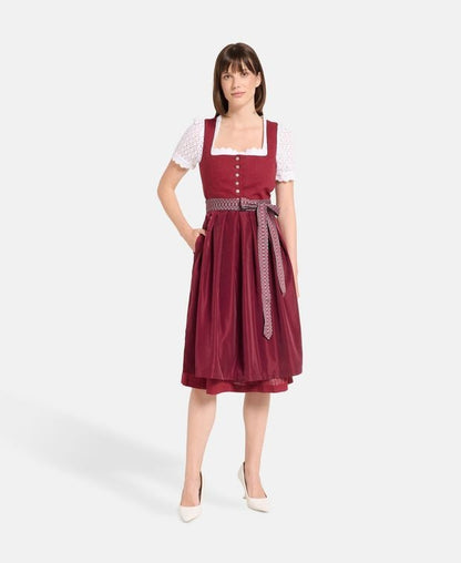 Leinen-Dirndl mit Schürze