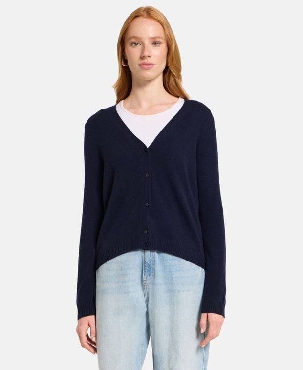 Kaschmir-Strickjacke