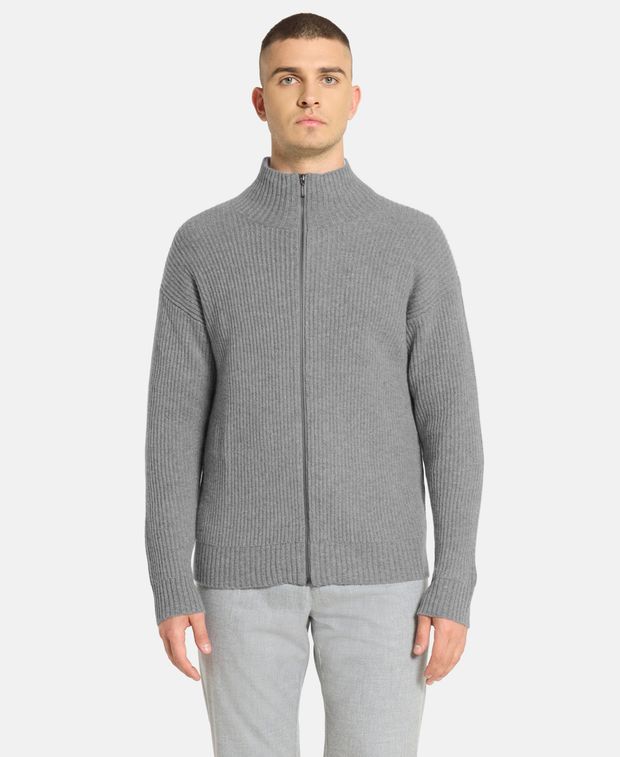 Woll-Cardigan mit Kaschmiranteil