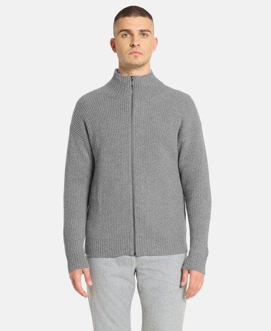 Woll-Cardigan mit Kaschmiranteil