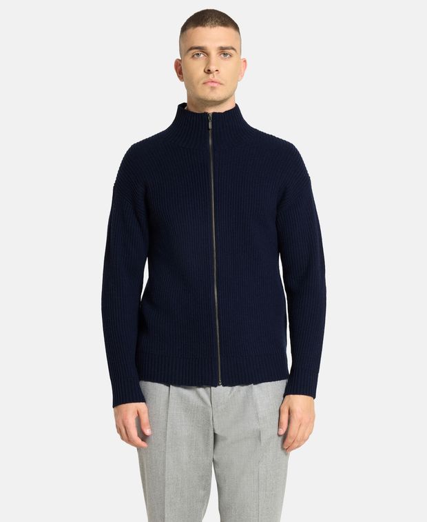 Woll-Cardigan mit Kaschmiranteil