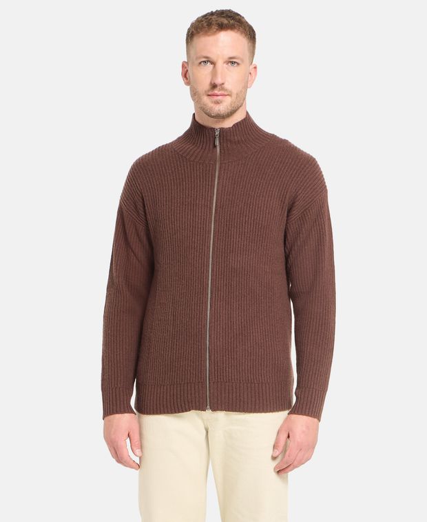 Woll-Cardigan mit Kaschmiranteil