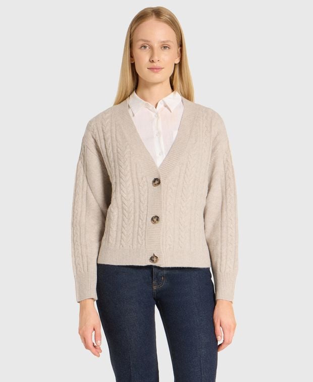 Woll-Strickjacke