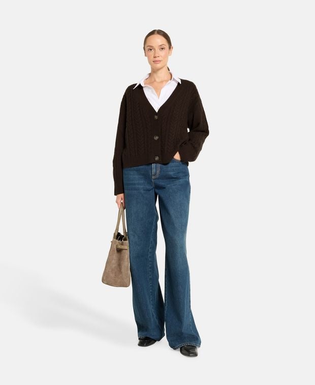 Woll-Strickjacke