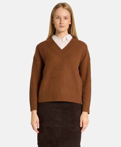 Wollpullover mit Kaschmiranteil