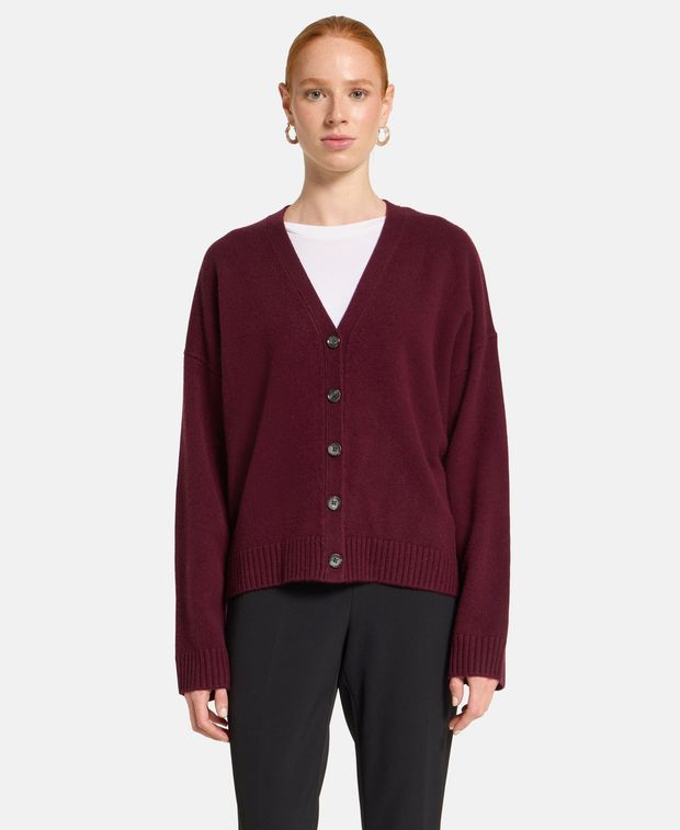 Woll-Cardigan mit Kaschmiranteil