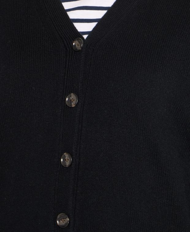 Woll-Cardigan mit Kaschmiranteil