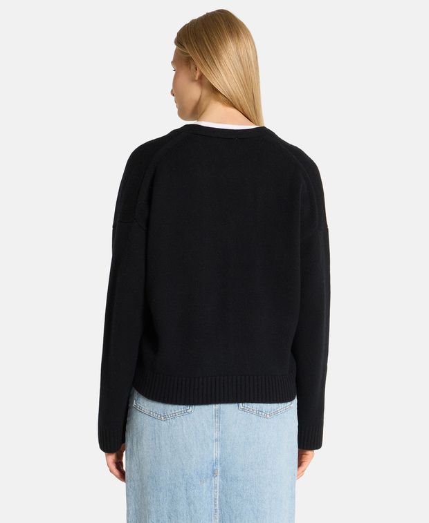 Woll-Cardigan mit Kaschmiranteil
