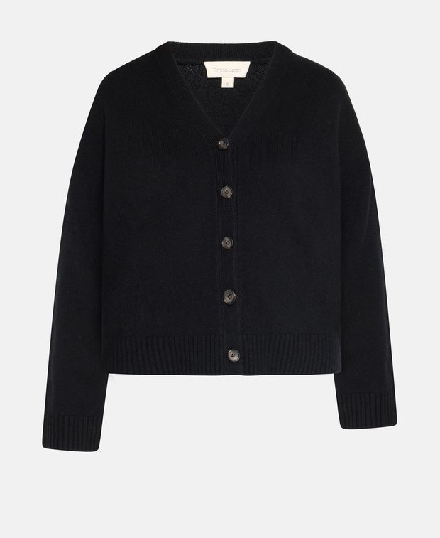 Woll-Cardigan mit Kaschmiranteil