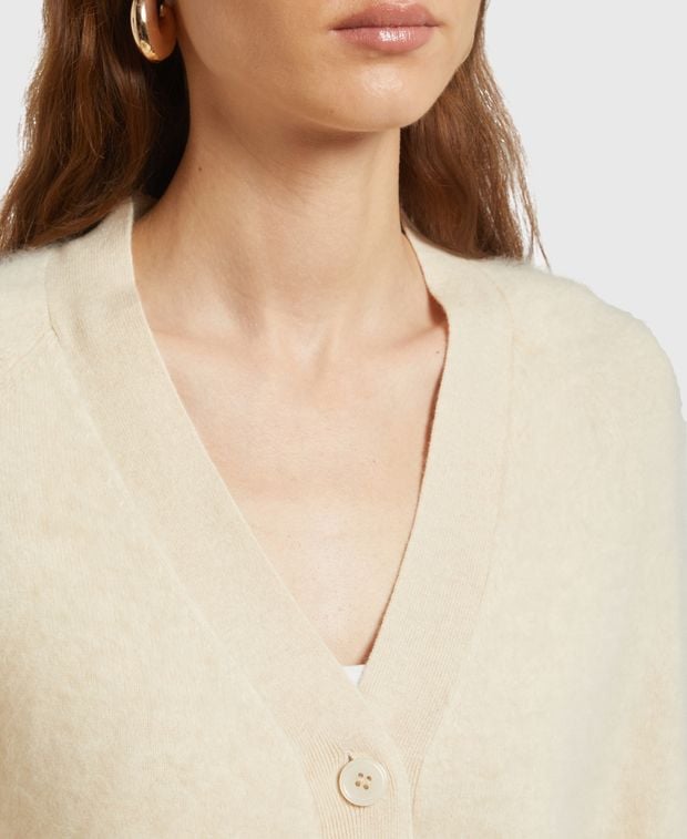 Woll-Cardigan mit Kaschmiranteil