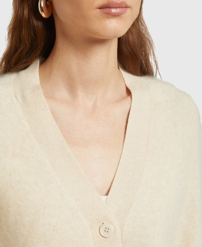 Woll-Cardigan mit Kaschmiranteil