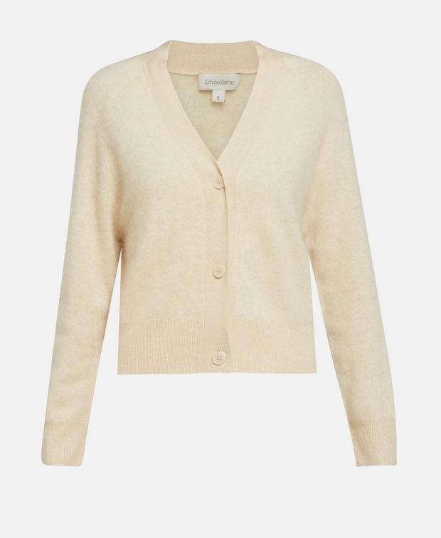 Woll-Cardigan mit Kaschmiranteil