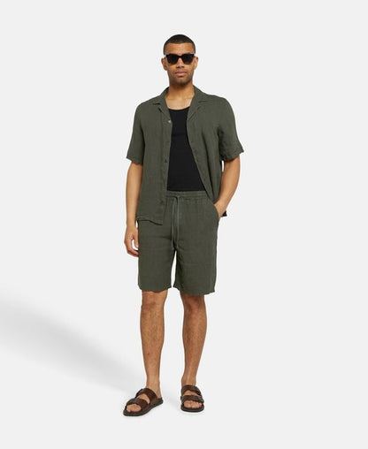 Leinen-Bermudas