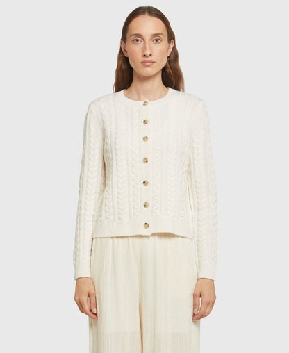 Woll-Cardigan mit Kaschmiranteil