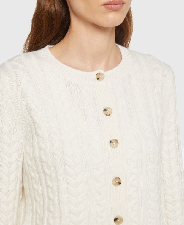 Woll-Cardigan mit Kaschmiranteil