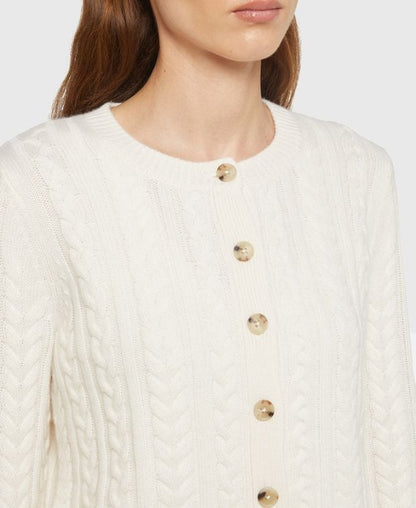 Woll-Cardigan mit Kaschmiranteil