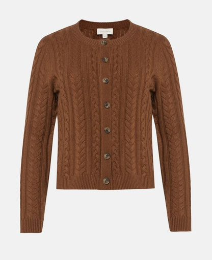 Woll-Cardigan mit Kaschmiranteil